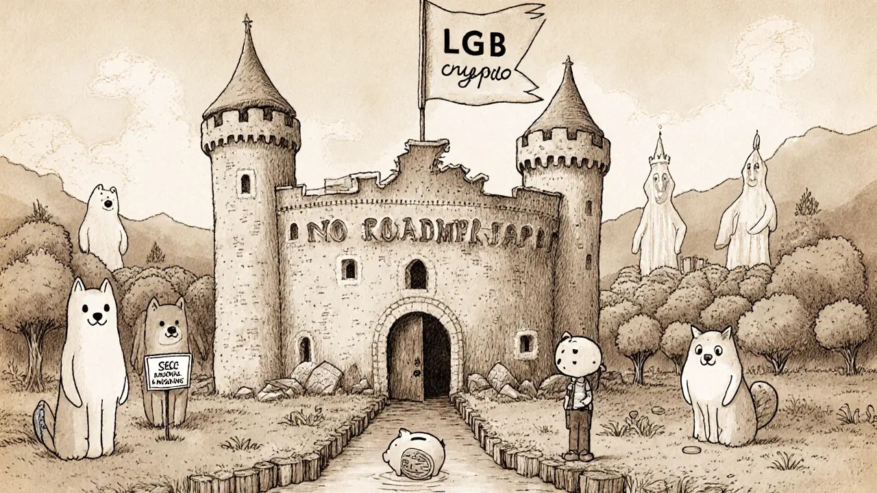 A crumbling LGB castle is overshadowed by thriving crypto kingdoms while a child hesitates to invest.